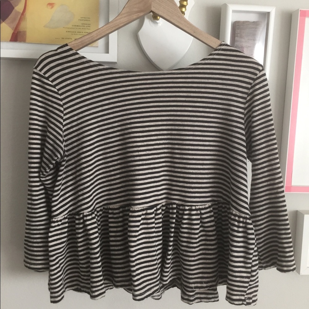 3/4 sleeve Free People peplum top